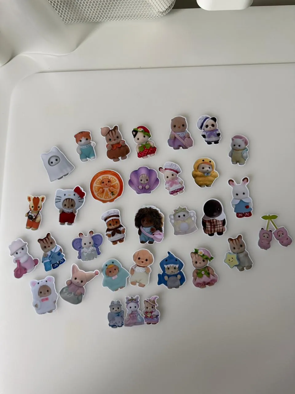 Stickers de las figuras de Sylvanian Families (Calico Critters) en vinil